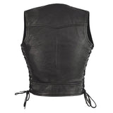 Womens-Black-Leather-Vest-Side-Laces-Back