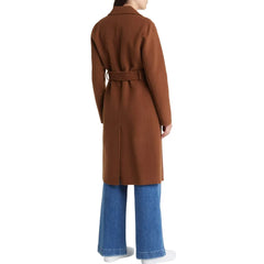 Womens-Brown-Belted-Wool-Coat-Back