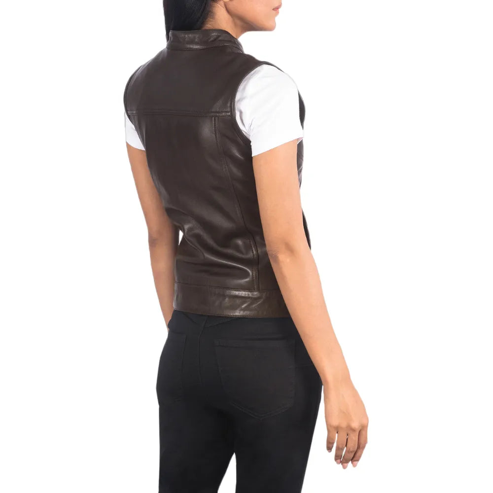 Womens-Brown-Leather-Motorcycle-Vest-Back
