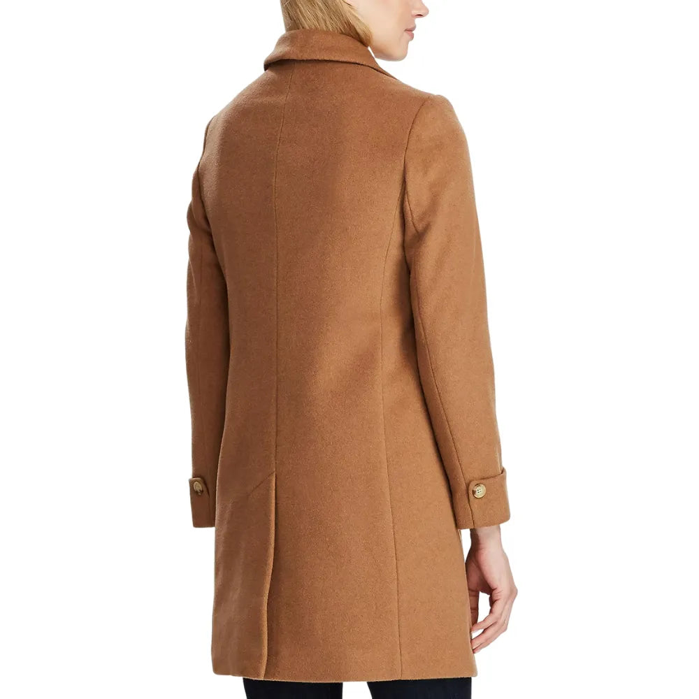 Womens-Brown-Wool-Blend-Coat-Back
