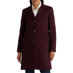 Womens-Burgundy-Wool-Blend-Coat