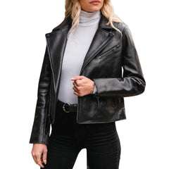 Womens-Lambskin-Leather-Moto-Jacket-Model