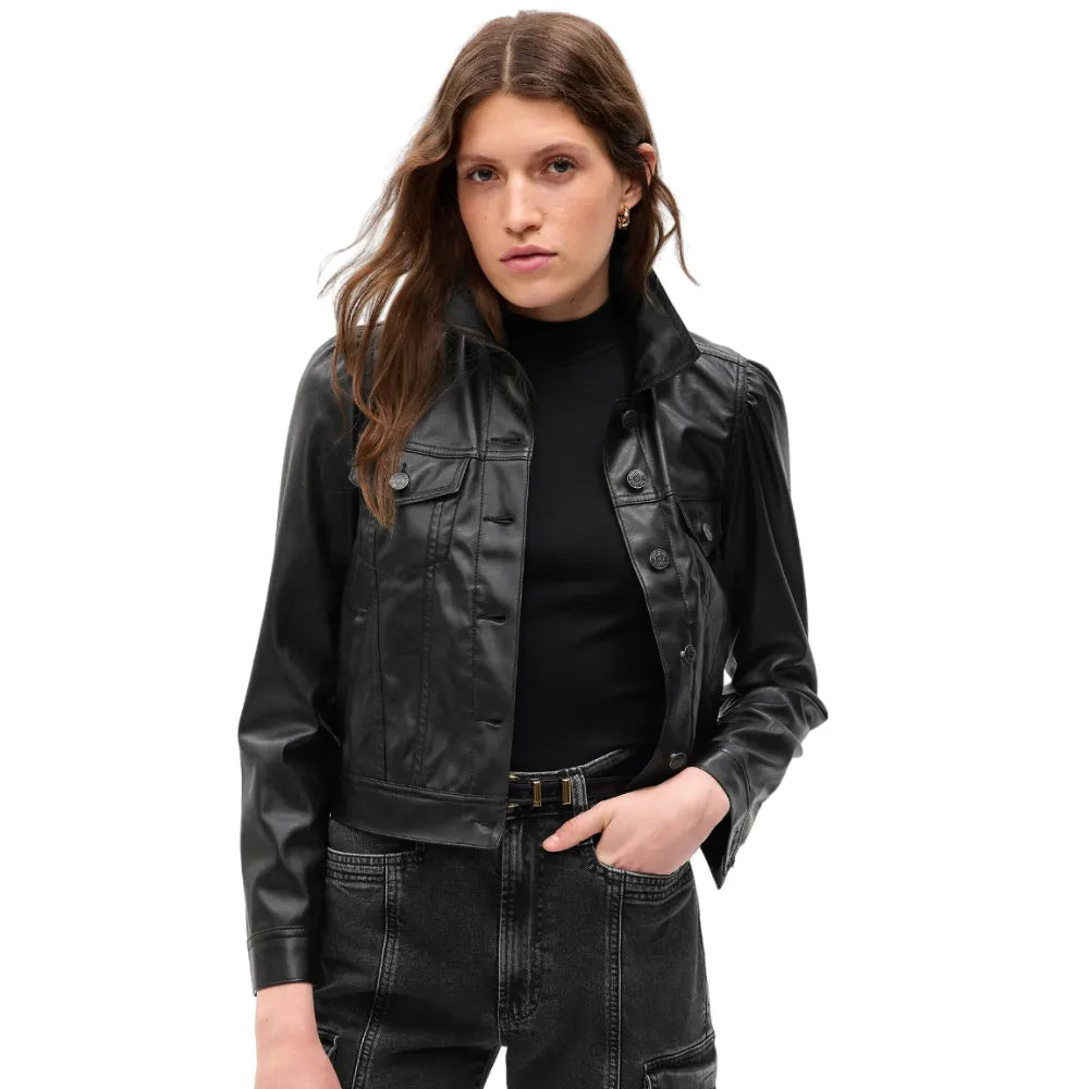 Womens-Puff-Sleeve-Leather-Jacket-Front