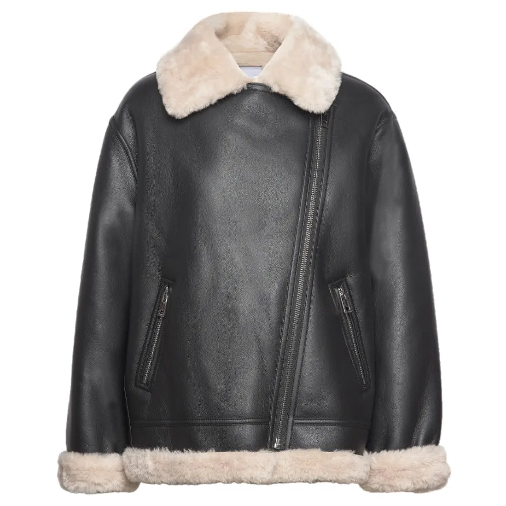 Womens-Shearling-Lined-Leather-Jacket-Front