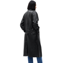 WomensFaux-Leather-Trench-Coat-Back