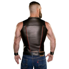 Zip-Front-Vest-With-Red-Piping-Back