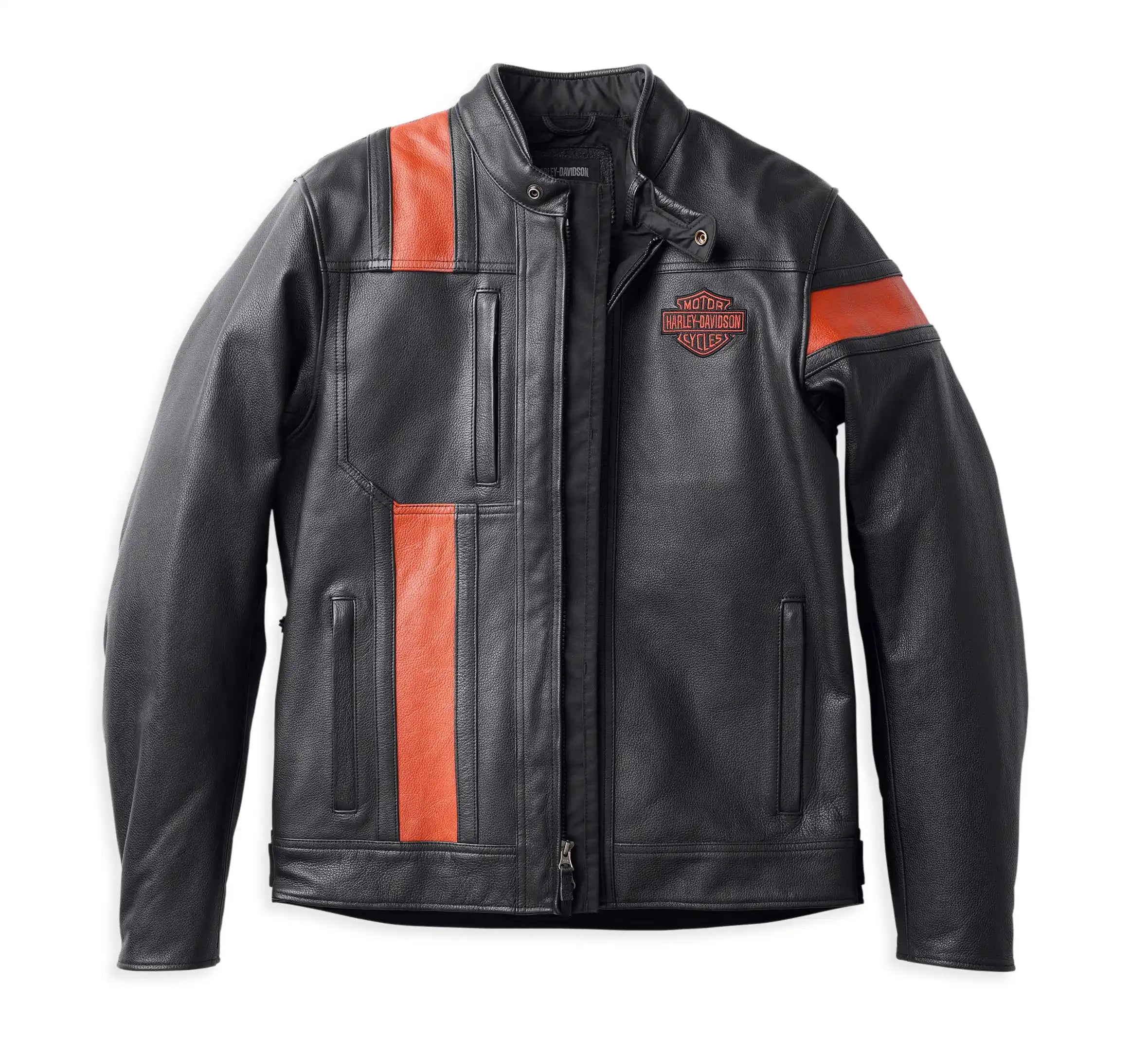 harley-davidson-waterproof-leather-jacket-front-open