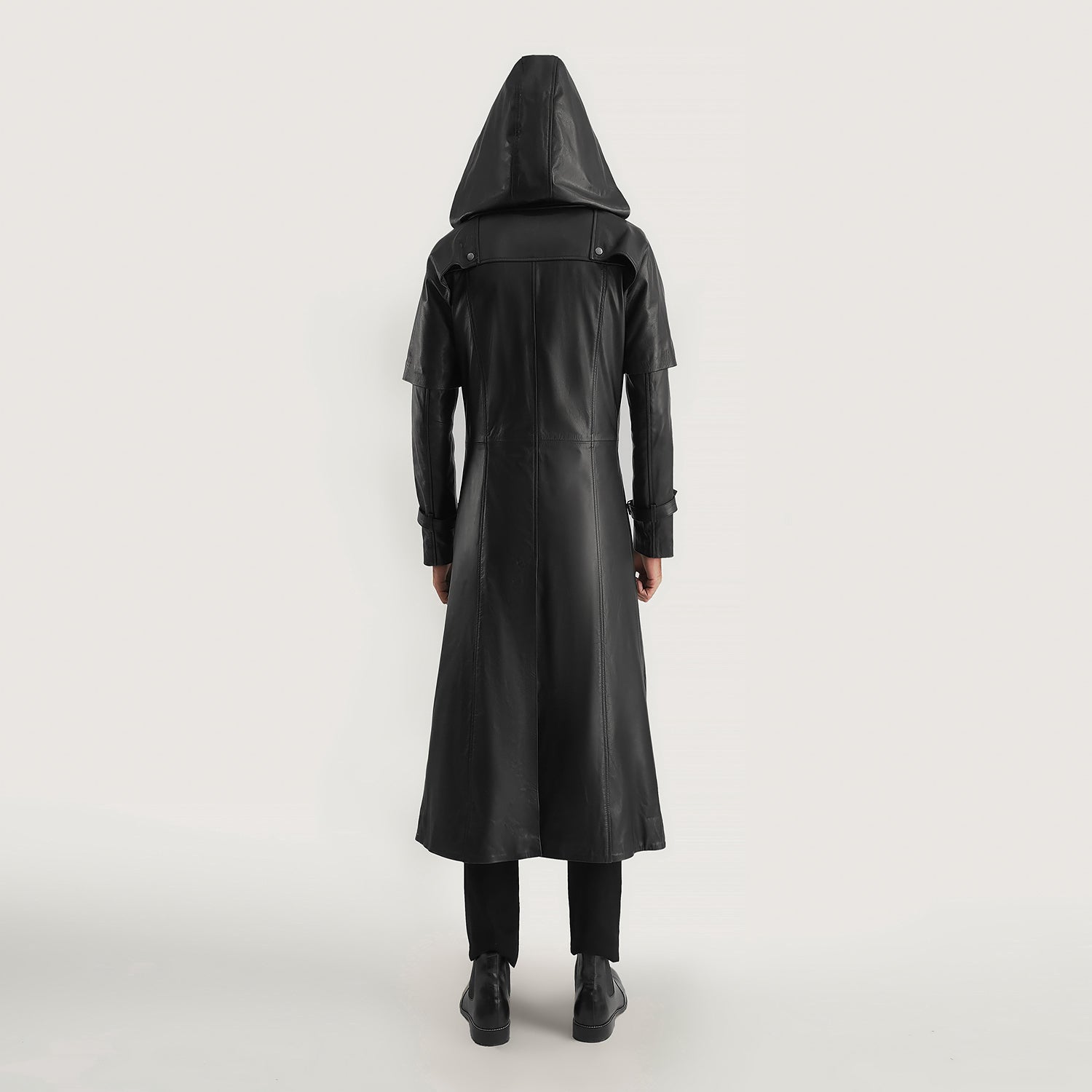 huntsman-black-hooded-leather-trench-coat-back