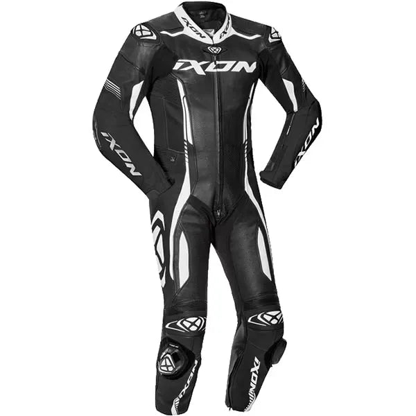 ixon-vortex-2-one-piece-leather-race-suit-black-white-front