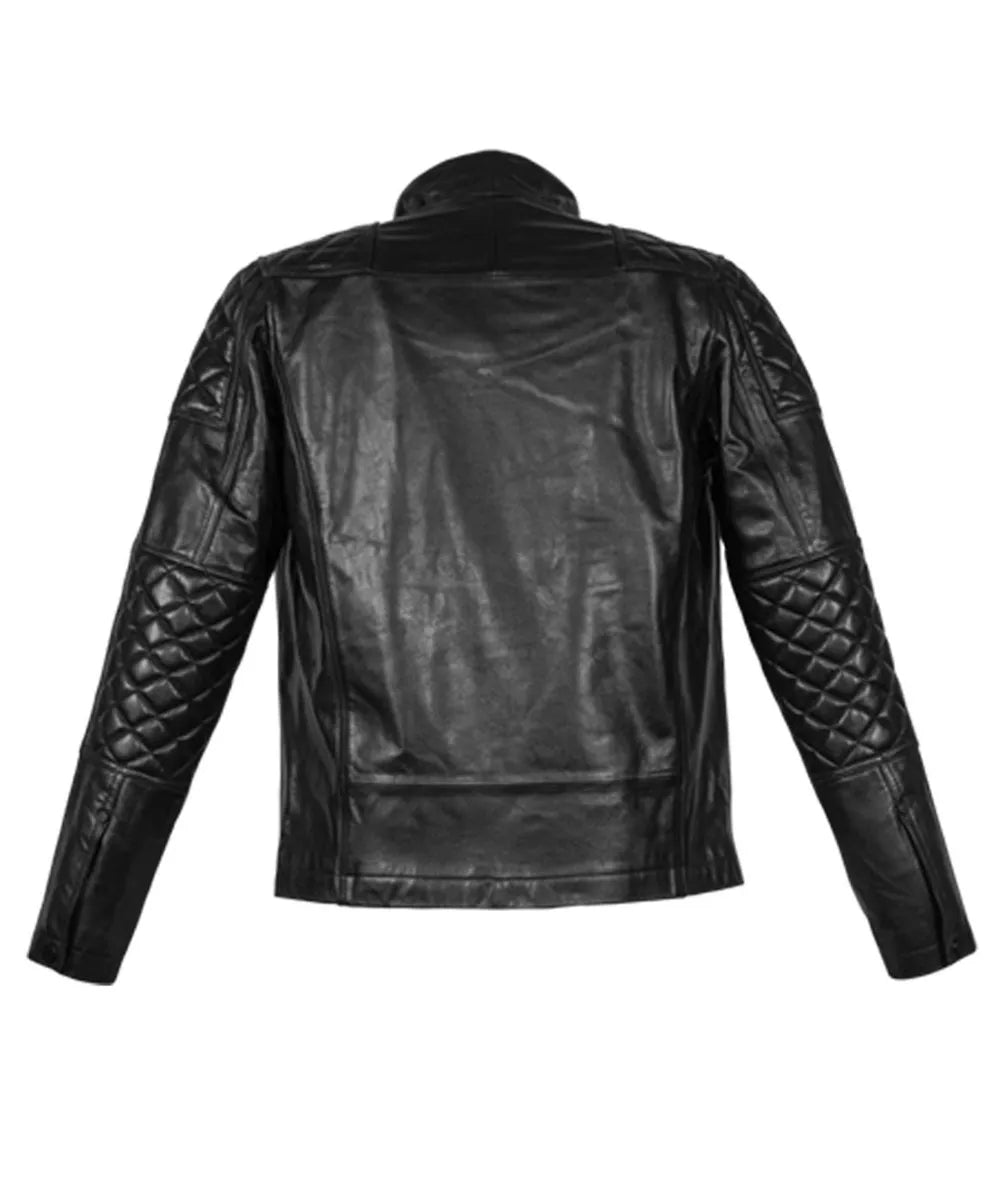  All Leather Camouflage Biker Jacket (52) : Automotive