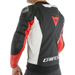 mistel-2pcs-leather-suit-black-matt-white-lava-red-back-pattern