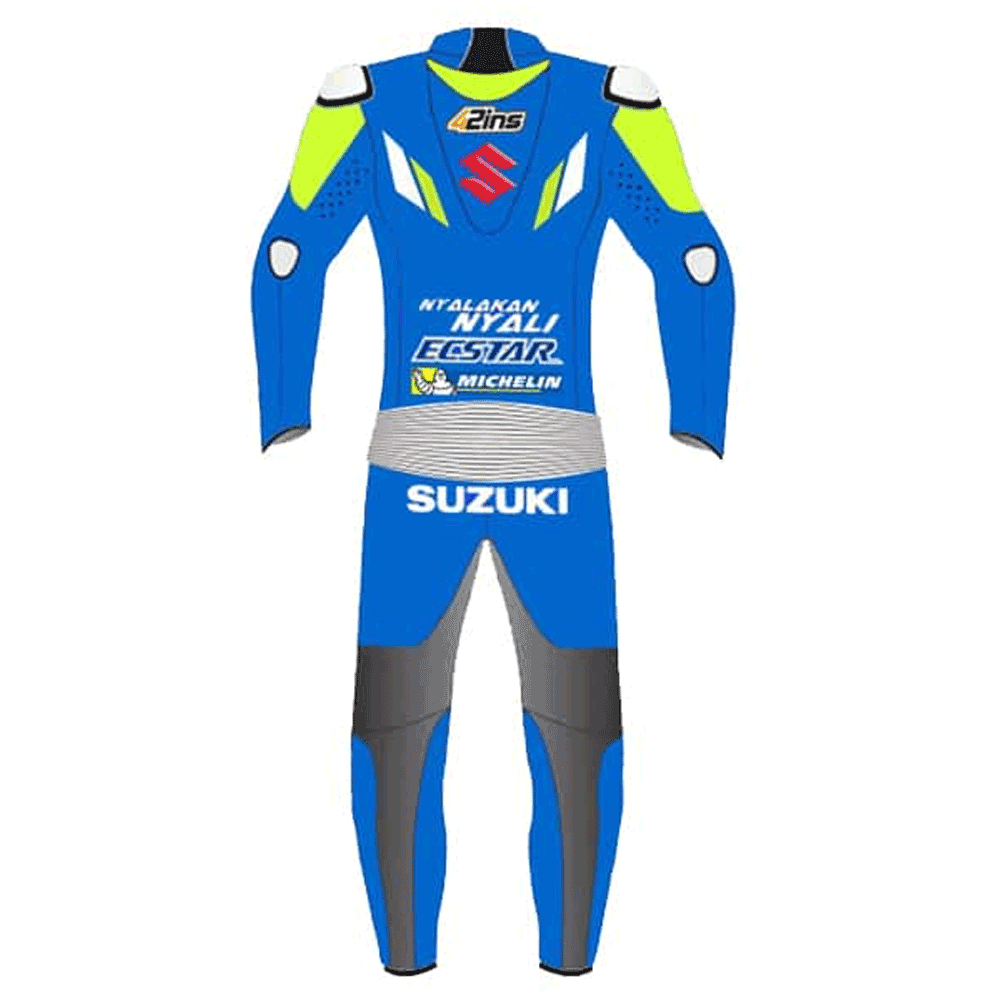 Alex Rins Suzuki MotoGP Motorcycle Racing Leather Suit Back