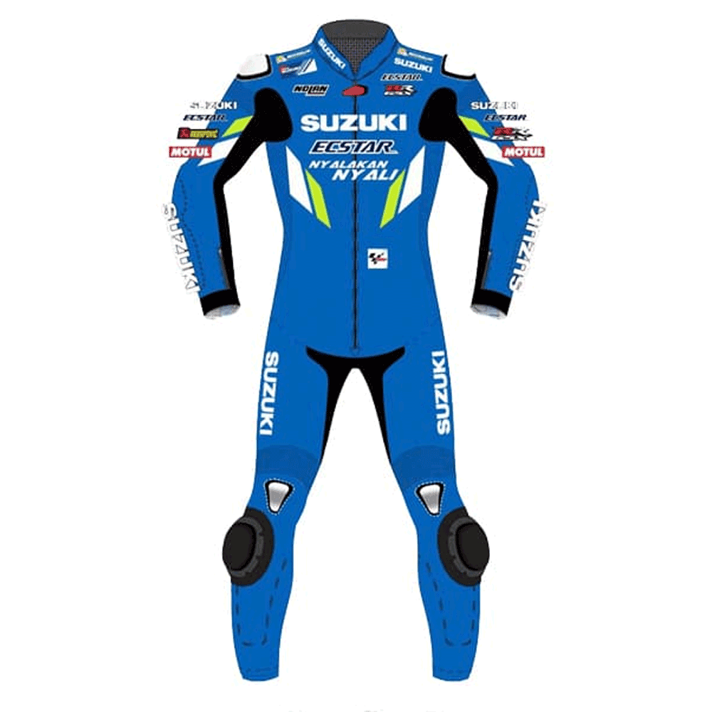 Alex Rins Suzuki MotoGP Motorcycle Racing Leather Suit Front