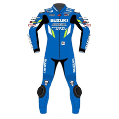 Alex Rins Suzuki MotoGP Motorcycle Racing Leather Suit Front