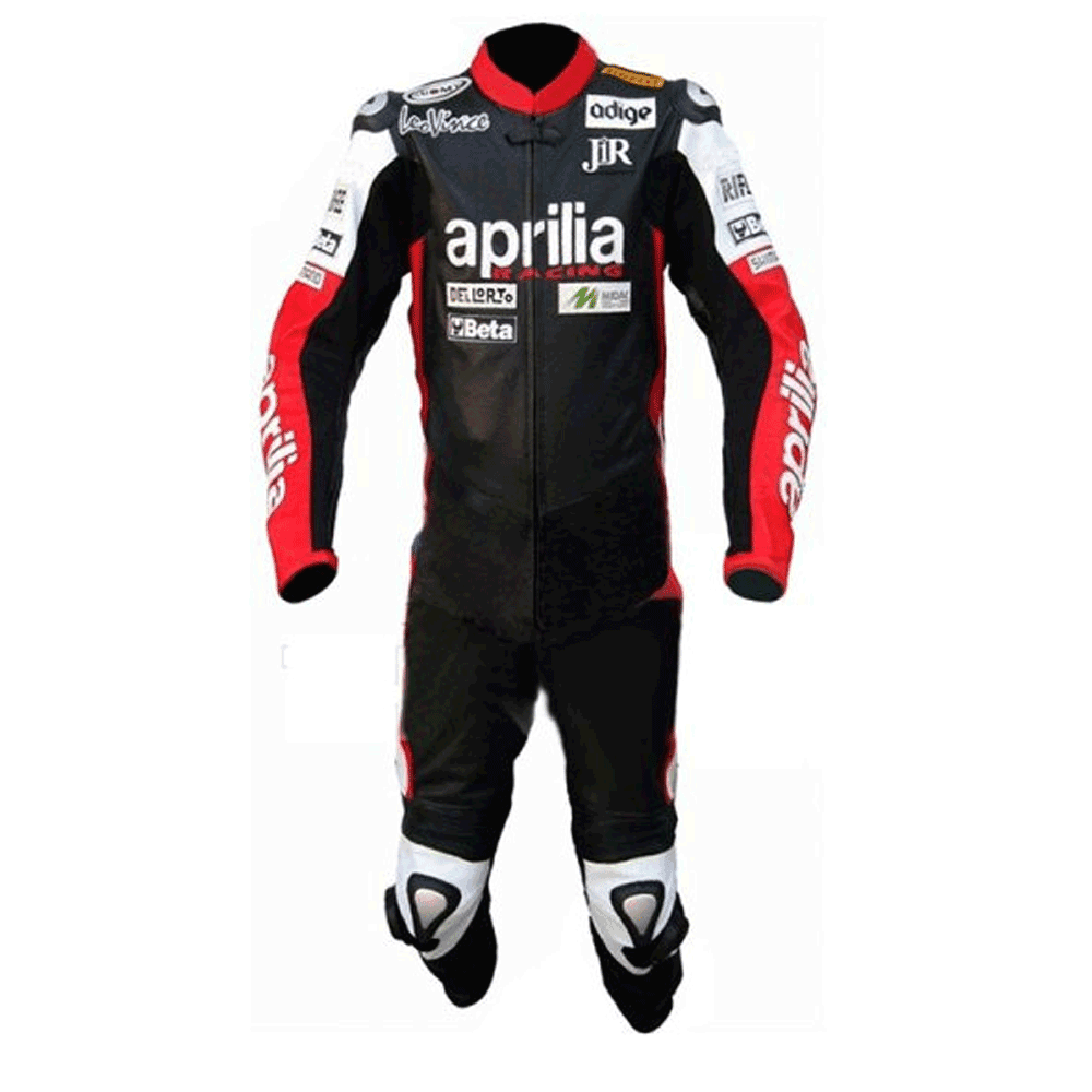 Aprilia Racing MAX3 Motorcycle Racing Leather Motogp Suit Front