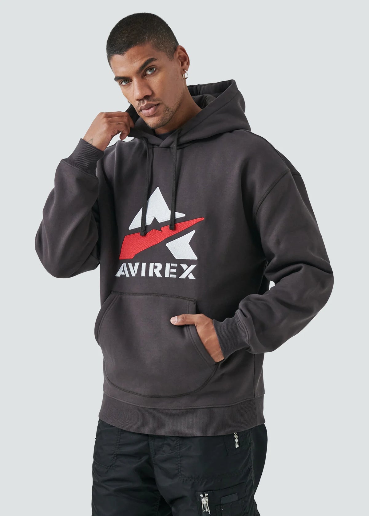 Avirex-Mens-The-Barksdale-Hoody-Black-Front