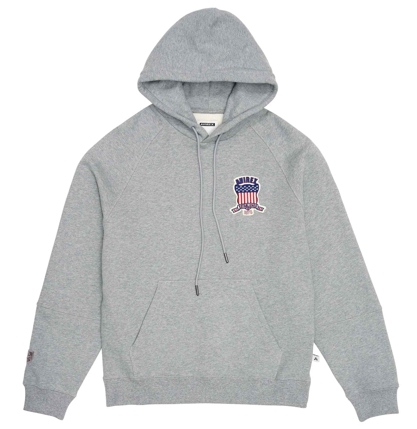 Avirex-USA-Mens-Icon-Pullover-Hoodie-Gray-Front