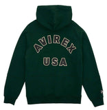 Avirex-USA-Mens-Icon-Pullover-Hoodie-Green-Back