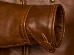 Men's Brown Leather Jacket-2