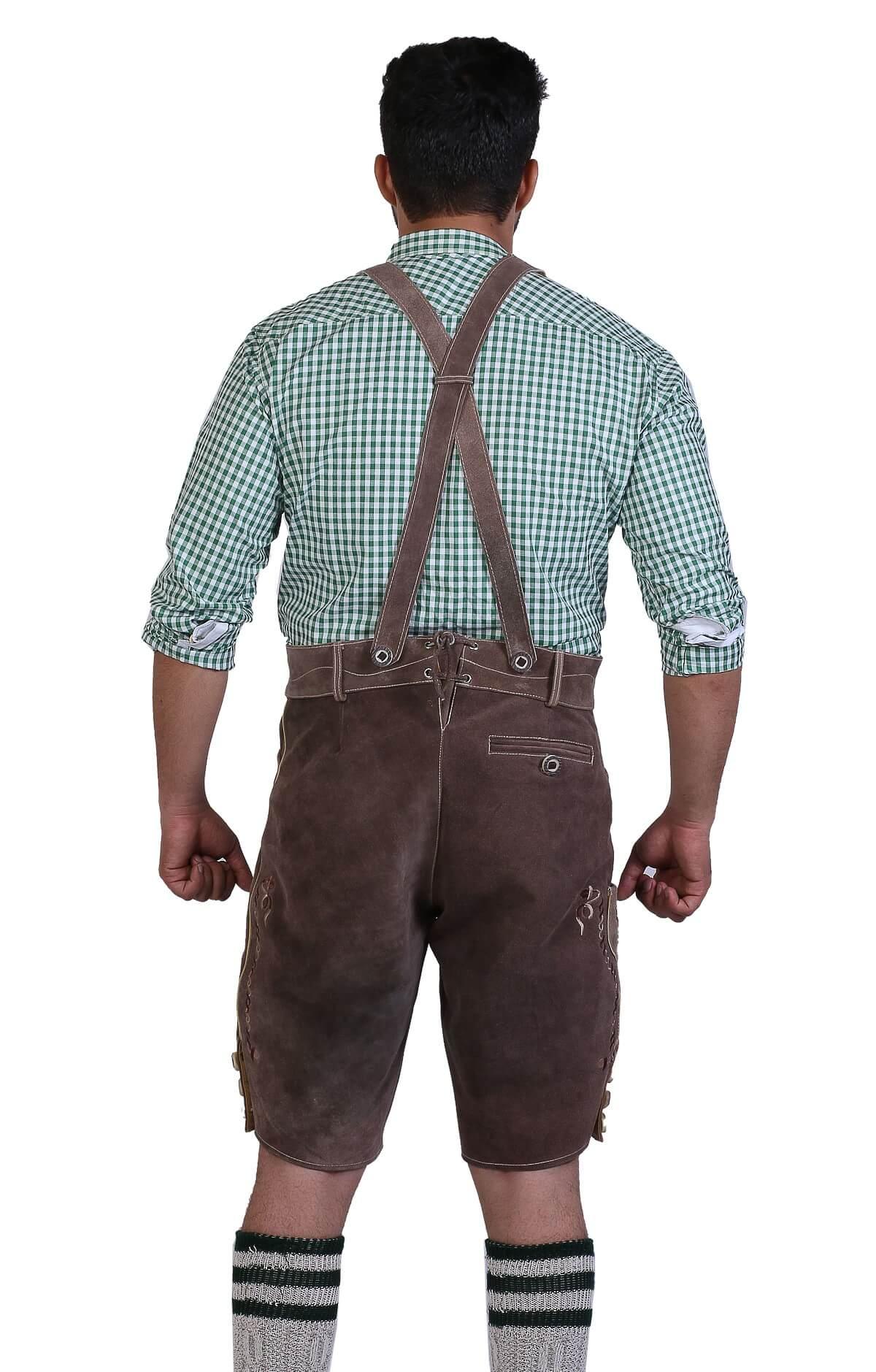 Bavarian Short Lederhosen Sandy Gray-8