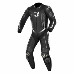 Bela Beast 1PC Leather Racing Suit Black Gray White Front