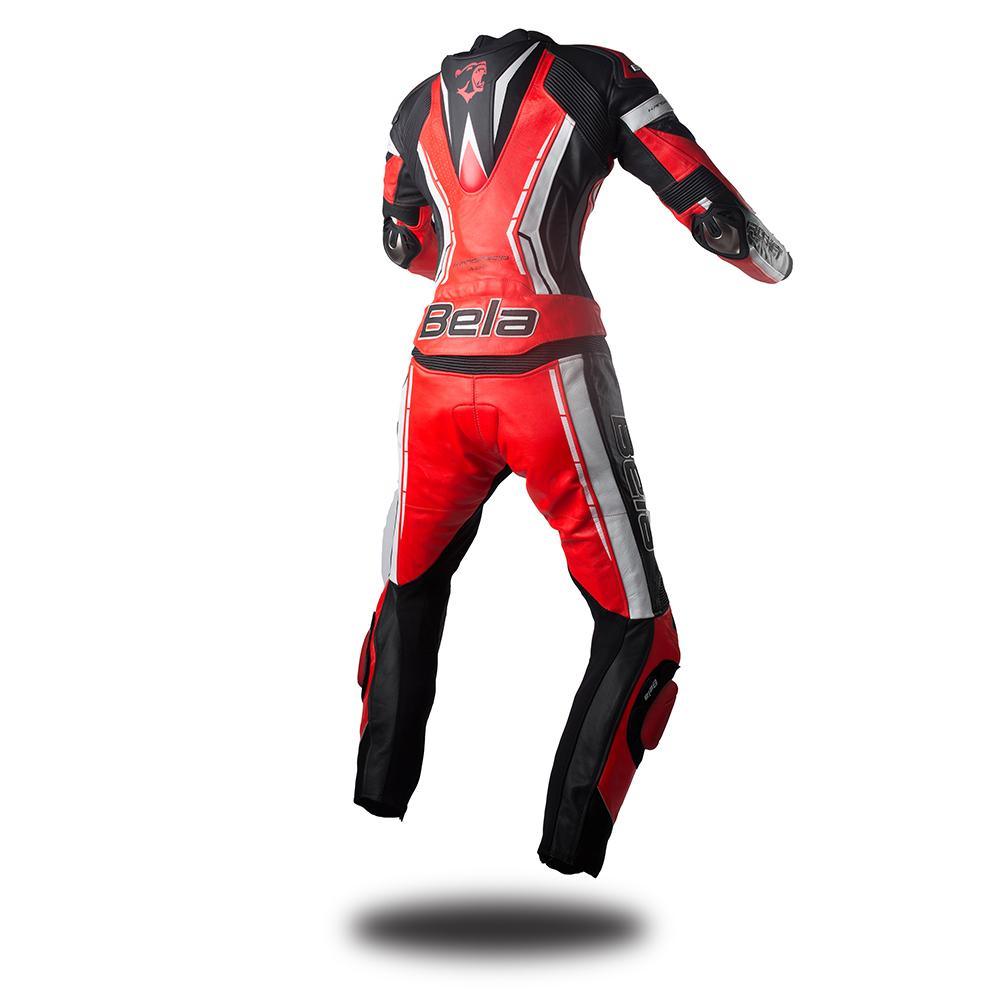 Bela Rocket Lady Motorcycle Racing 2 Piece Leather Suit Back