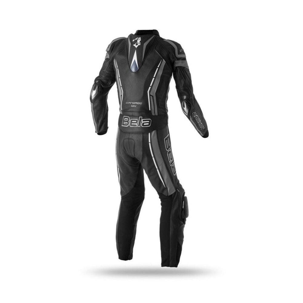 Bela Rocket Lady Motorcycle Racing 2 Piece Leather Suit Black Back