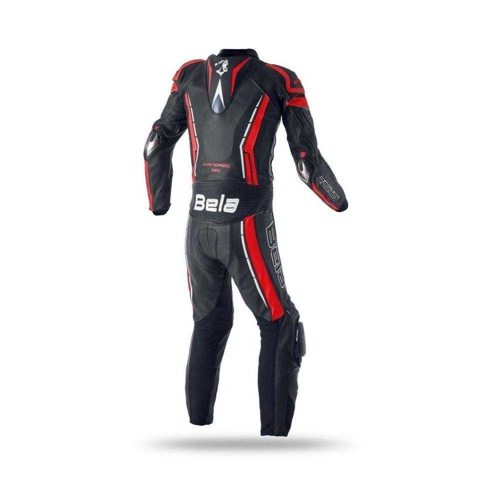 Bela Rocket Man 1PC Leather Motorcycle Racing Suit Black Red Back