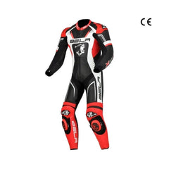 Bela X-Race 1PC Leather Racing Suit Black White Red Front