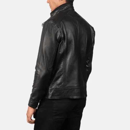 Black Cow Leather Jacket-3