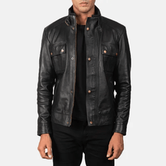 Black Cow Leather Jacket