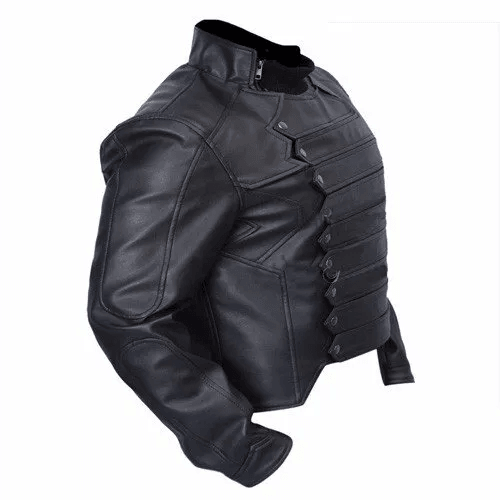 Bucky Barnes Black Leather Jacket-1