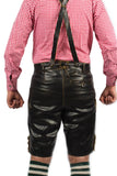 Classic Black Bavarian Lederhosen for Men-3