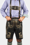 Classic Black Bavarian Lederhosen for Men