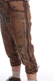 Deep Nut Brown Knee Length Barvarian Lederhosen-3