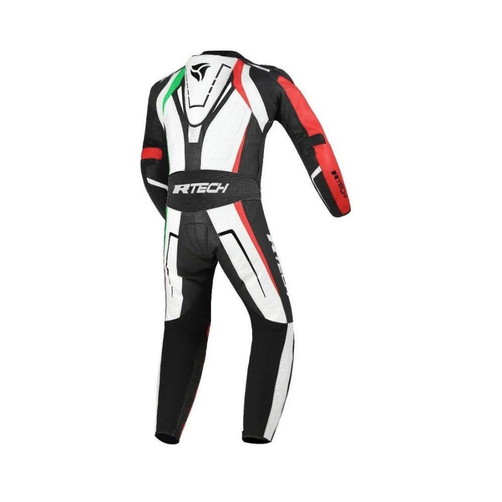 Defender GP Racing Suit 1Pc White Black Red Green FrBackont