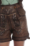 Embroidered Lederhosen for Women Coffee Brown-1