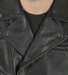 Enigma Black Leather Vest Men-3