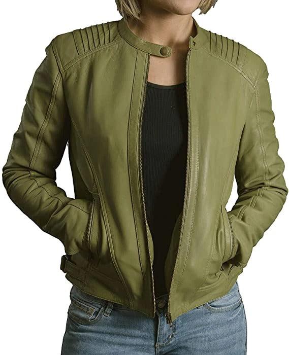 Finest Green Motorcycle Leather Jacket