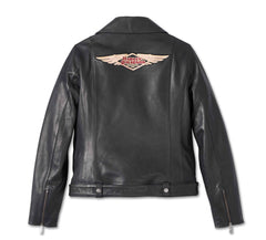 Harley-Davidson-Womens-D-Pocket-Biker-Leather-Jacket-Black-Back