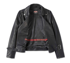 Harley-Davidson-Womens-D-Pocket-Black-Biker-Leather-Jacket-Inner
