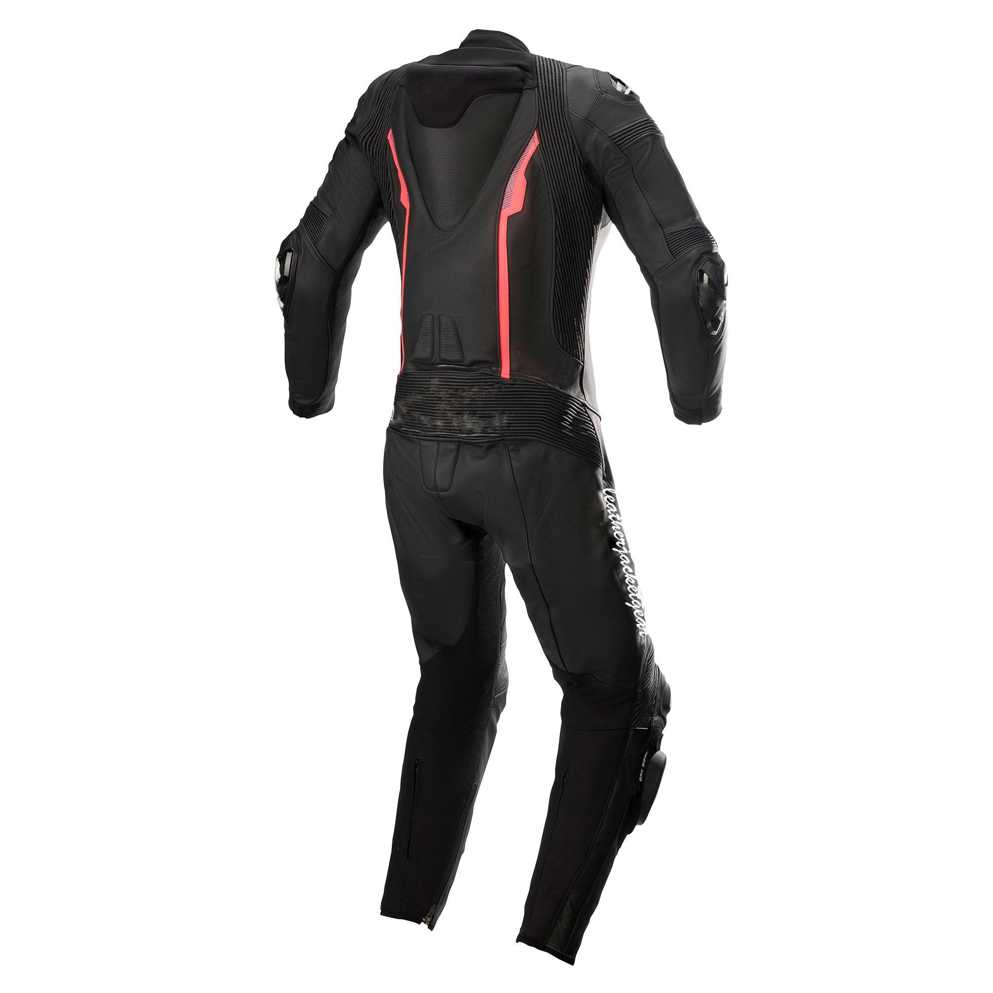 Gear Missile V2 1-Piece Leather Womens Racing Suit Black Red Back