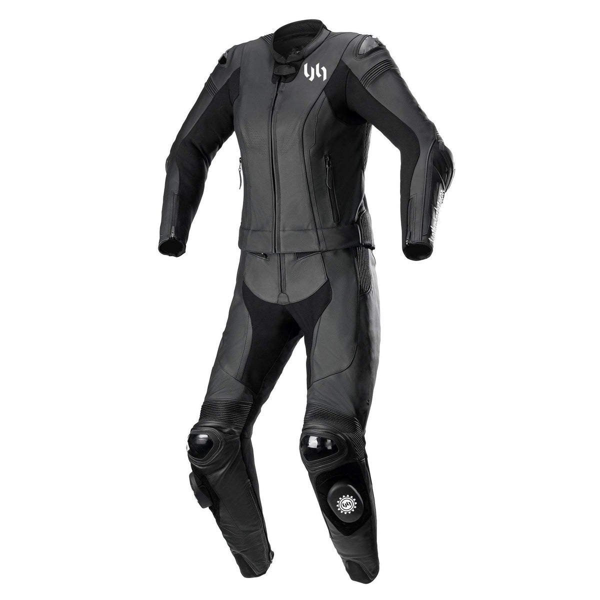 Gear Missile V2 2-Piece Leather Womens Racing Suit Black Front