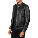 Lamb Leather Biker Jacket Men-2