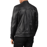 Lamb Leather Biker Jacket Men-3