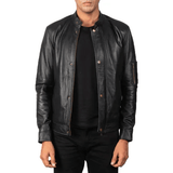 Lamb Leather Biker Jacket Men-1