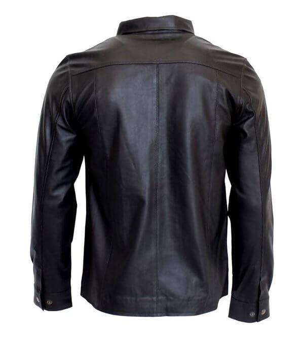 Leather Long Sleeve Shirt-1