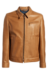 Mens Light Tan Leather Jacket-3