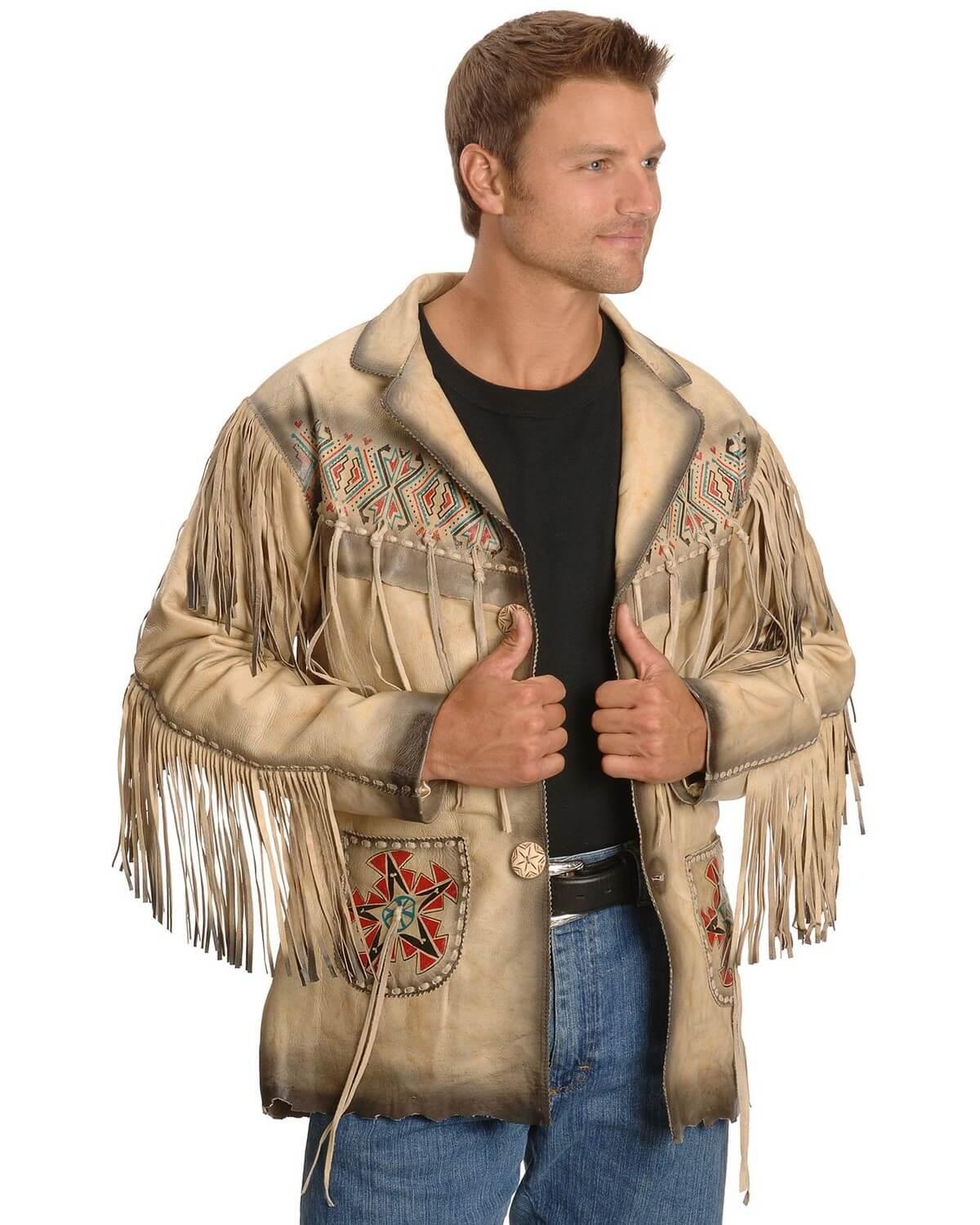 Maricopa Fringe Leather Jacket Mens-3