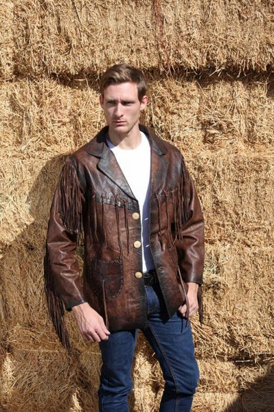 Maricopa Fringe Brown Leather Jacket Mens Leather Jacket Gear